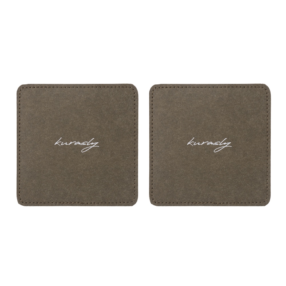 コースター 2枚 ブラウン