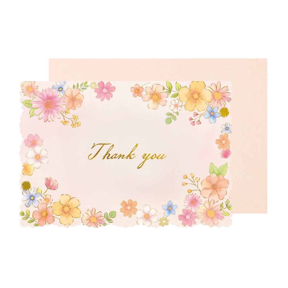 メッセージカード サンキュー ウォームフラワー
