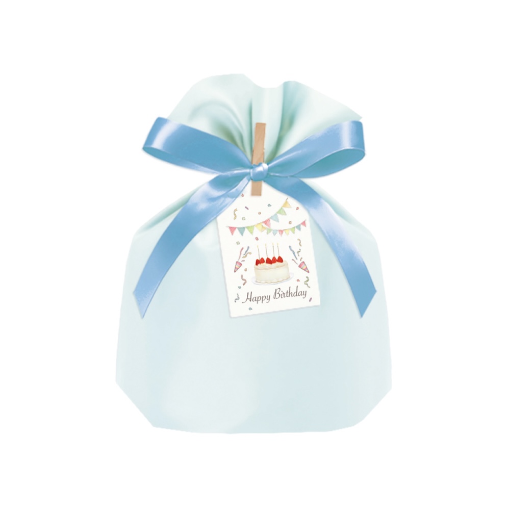 シルキーギフトバッグ ブルー 180