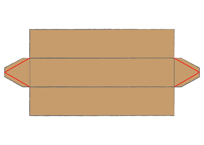 ポスターの梱包 サイドをカット完成