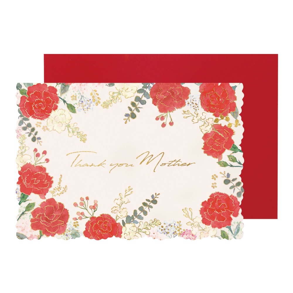 メッセージカード マザーズデー カーネーション