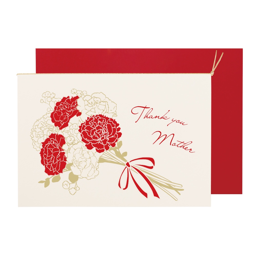 メッセージカード マザーズデー 2色箔押し