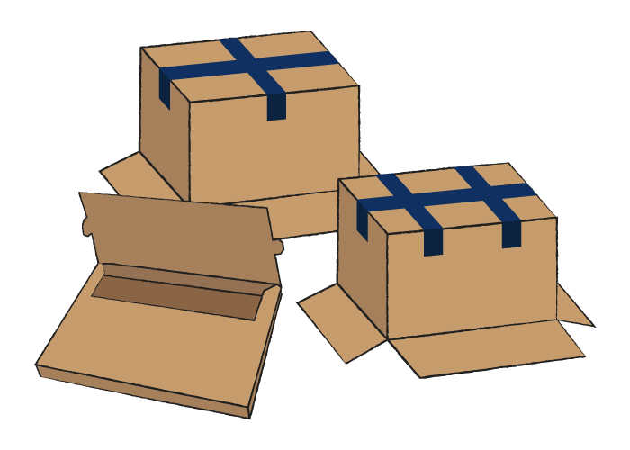 本の梱包 段ボール選び