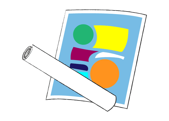 ポスターの梱包 ポスターを丸める