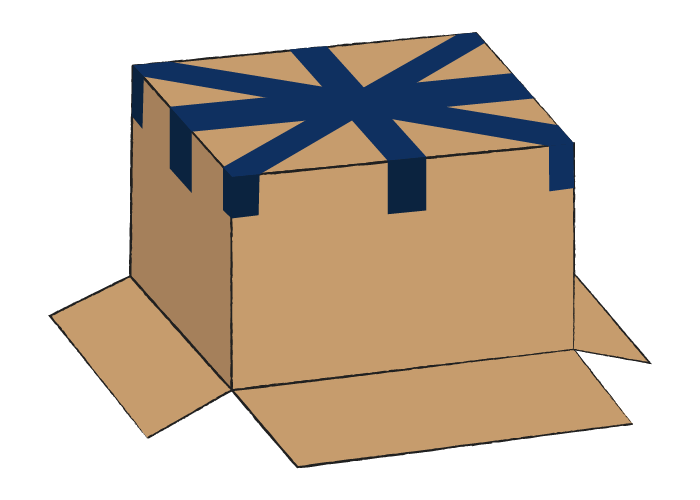 梱包方法 米字貼り