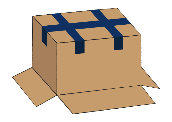 梱包方法 キの字貼り