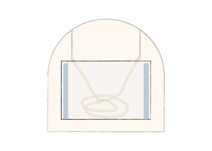 アクセサリーの梱包 ネックレスのチェーンを保護