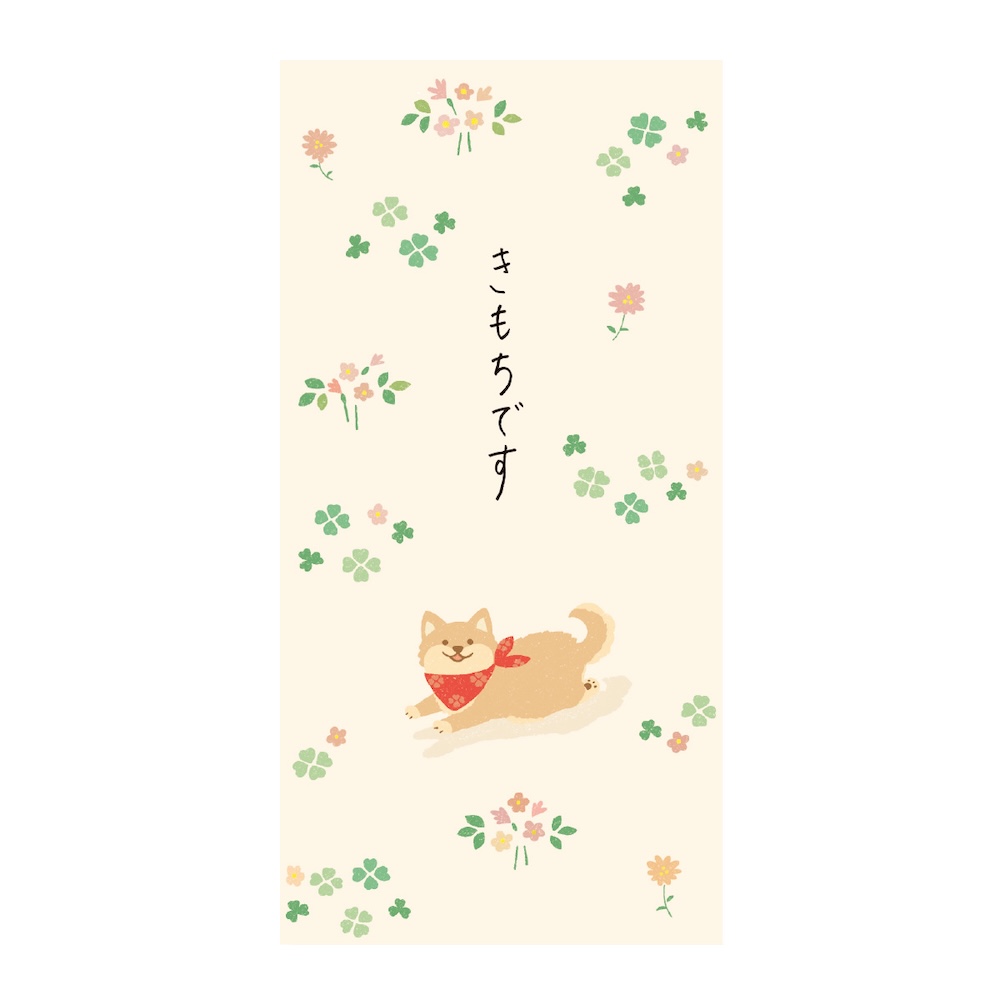 ポチ袋 Lサイズ 柴犬野花